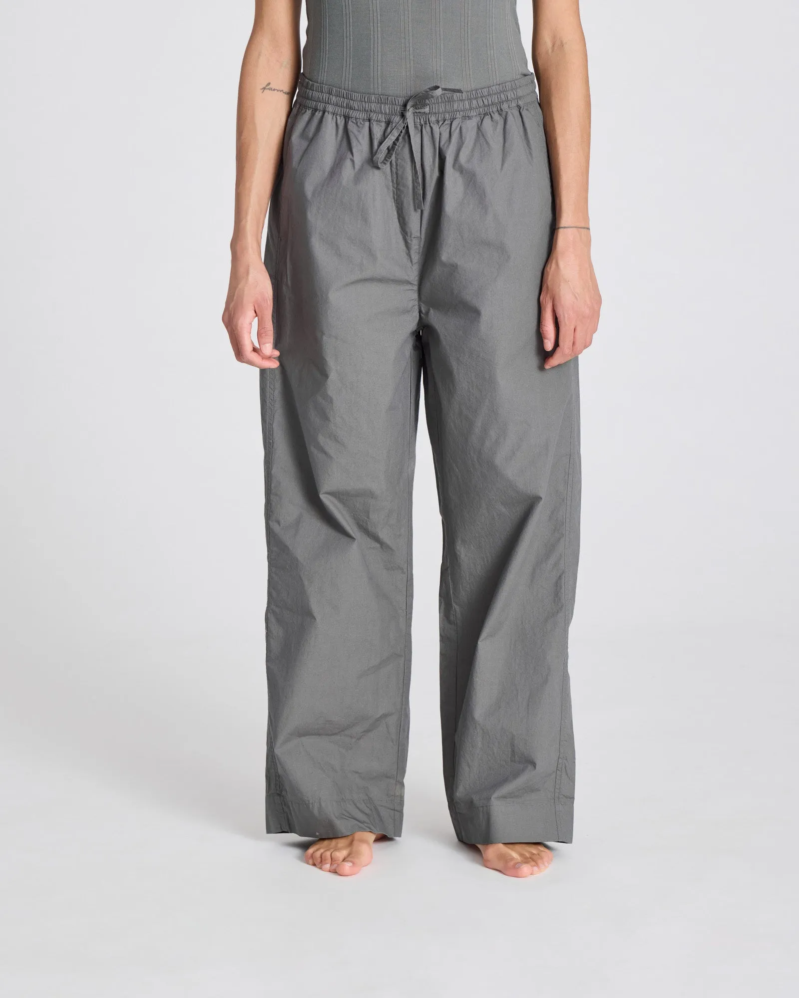 Thilde Pant Poplin GOTS 243975 - Metal Grey