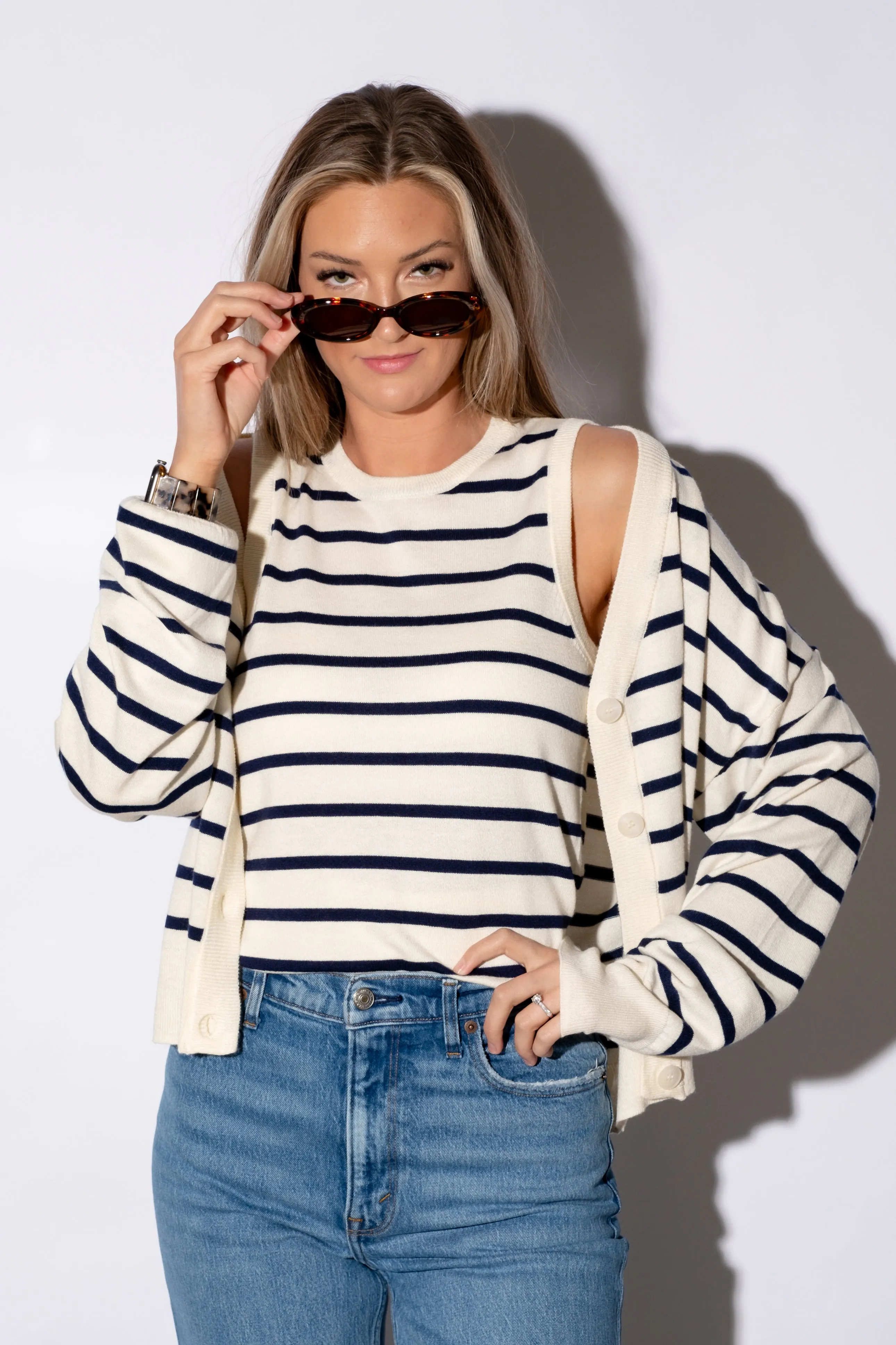 Twila Striped Cardigan