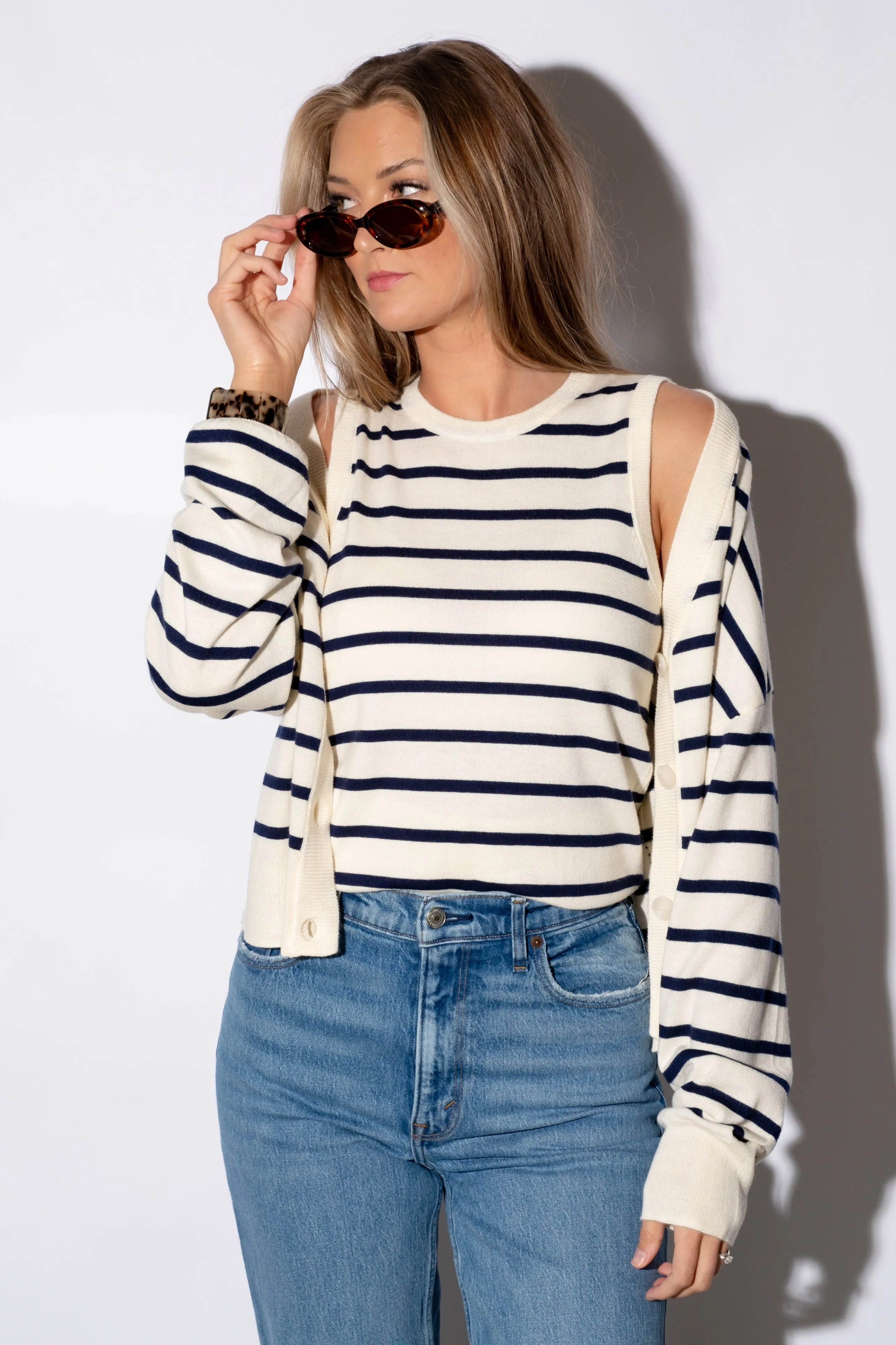 Twila Striped Cardigan