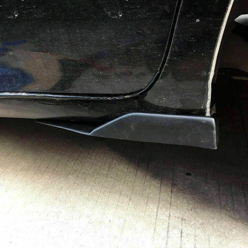 Universal Car Side Skirts 2PCs Black Bottom Line Body Kit 45cm/17.7"