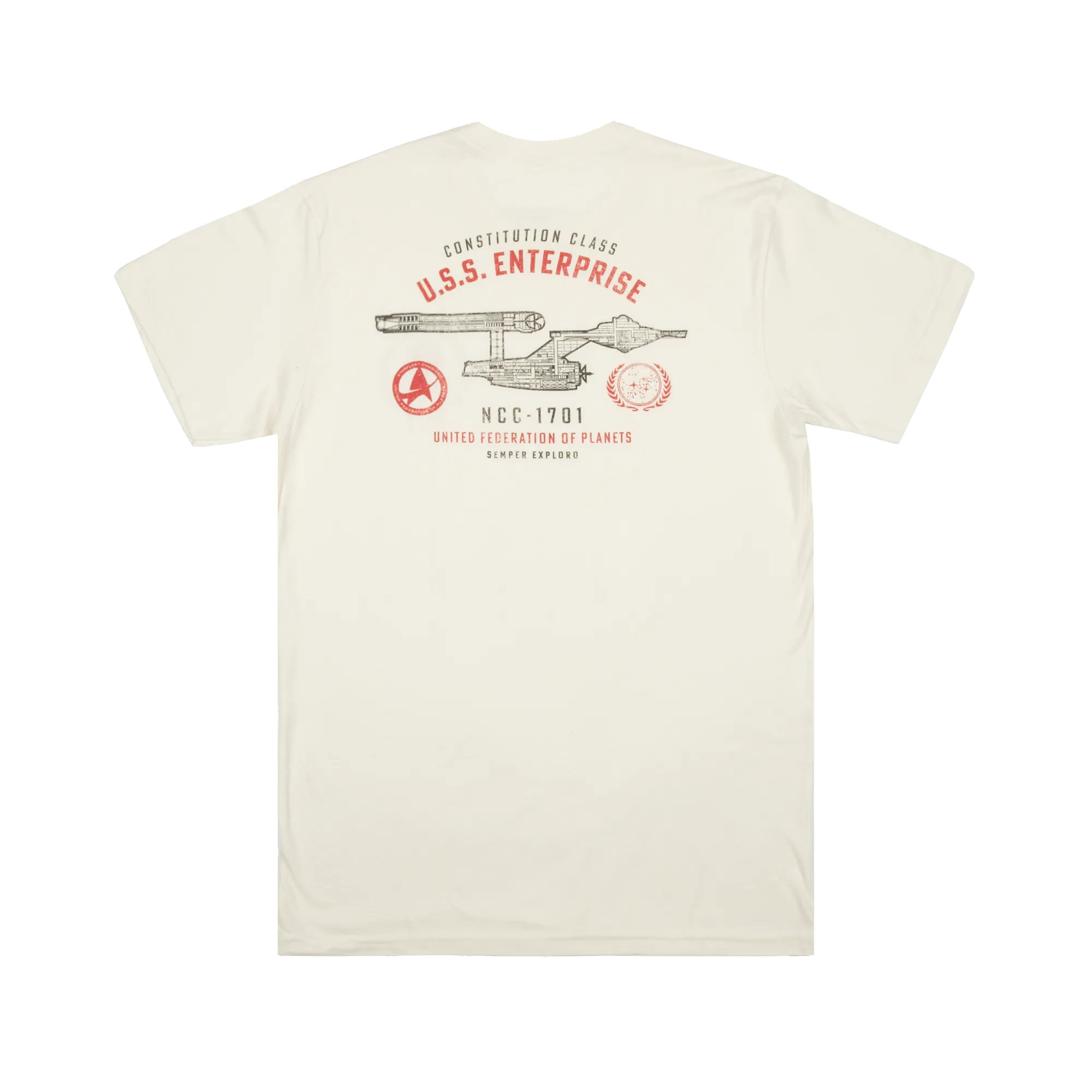 USS Enterprise NCC-1701 UFC Diagram White Tee