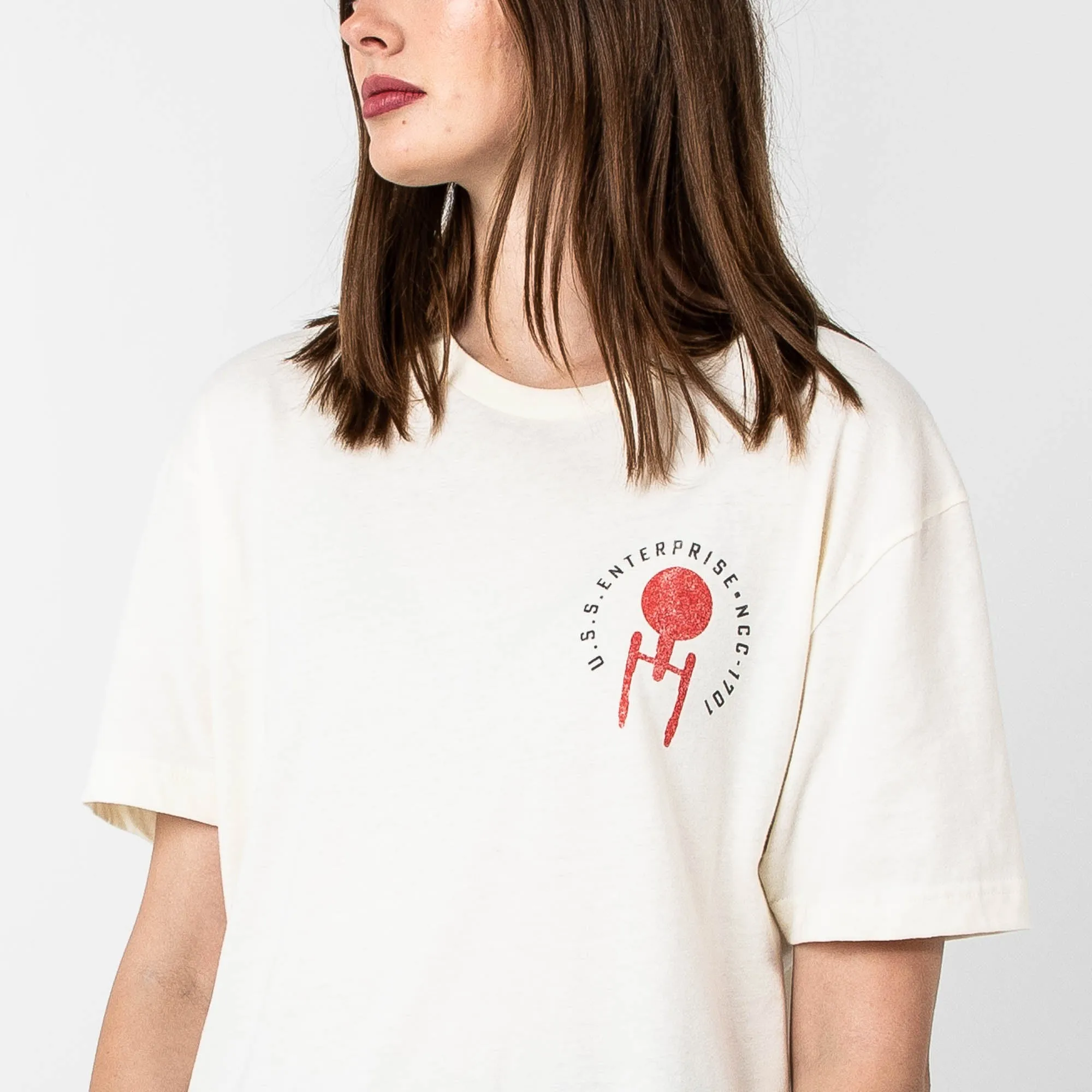USS Enterprise NCC-1701 UFC Diagram White Tee