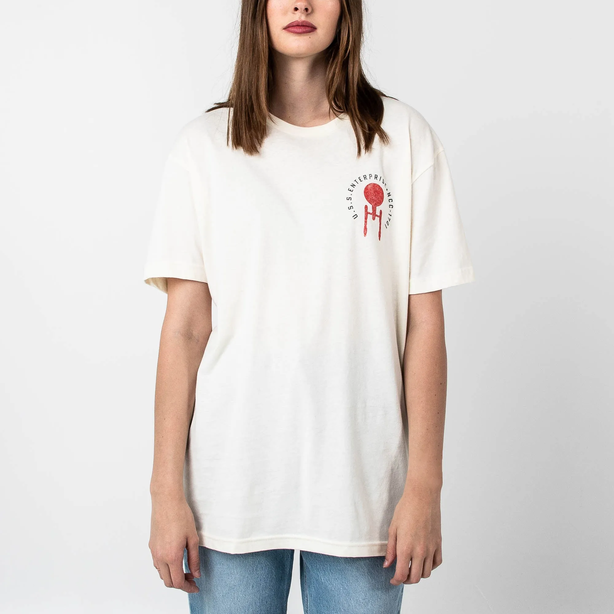 USS Enterprise NCC-1701 UFC Diagram White Tee