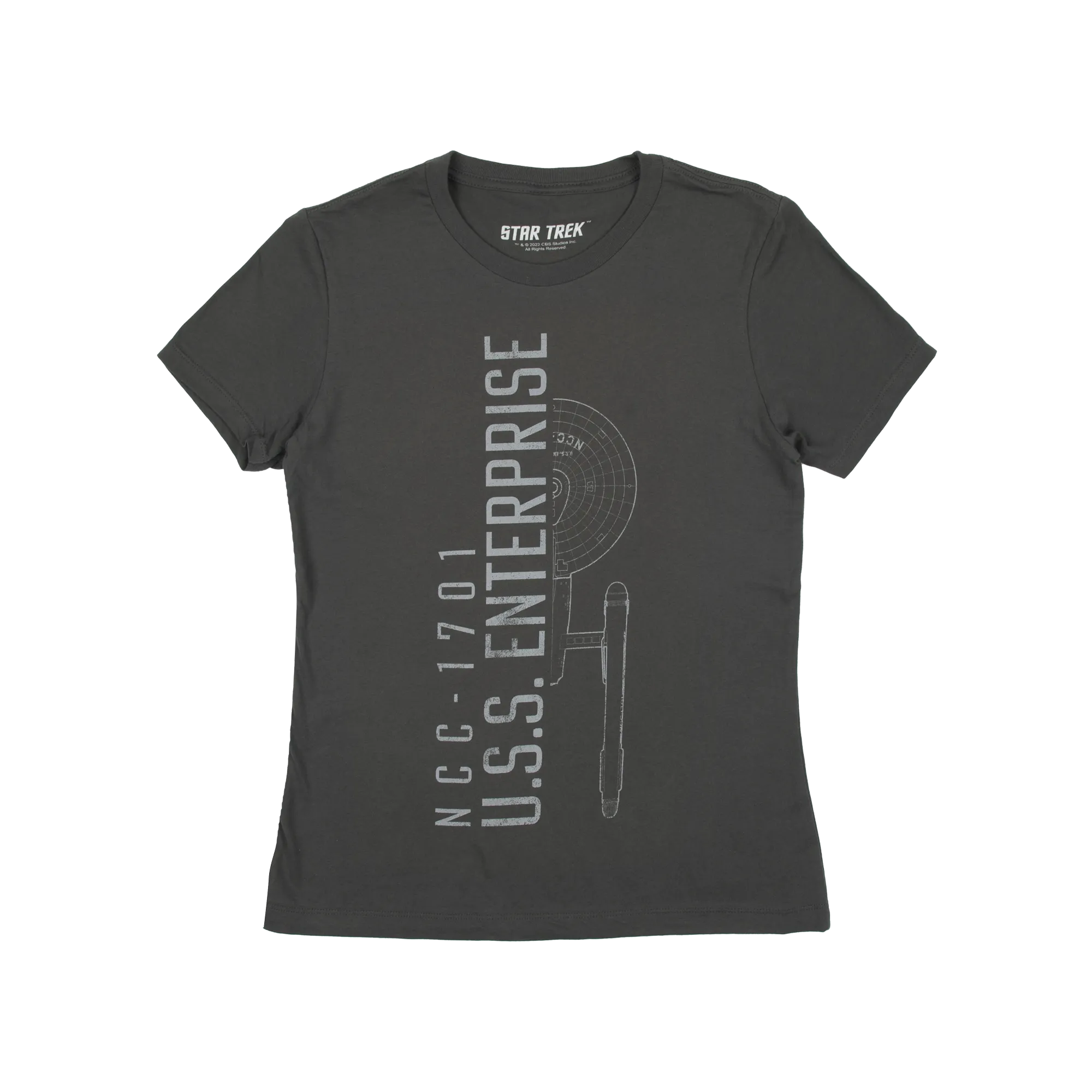 USS Enterprise Women's Charcoal Tee