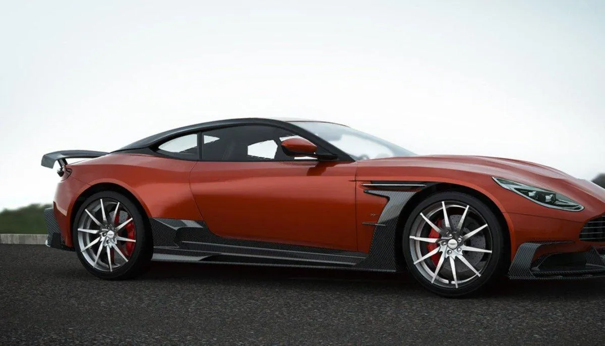 Ventus Veloce Rocker Panels & Side Skirts Extensions & Side Skirt Set for Aston Martin DB11 V8 V12 Carbon Fiber