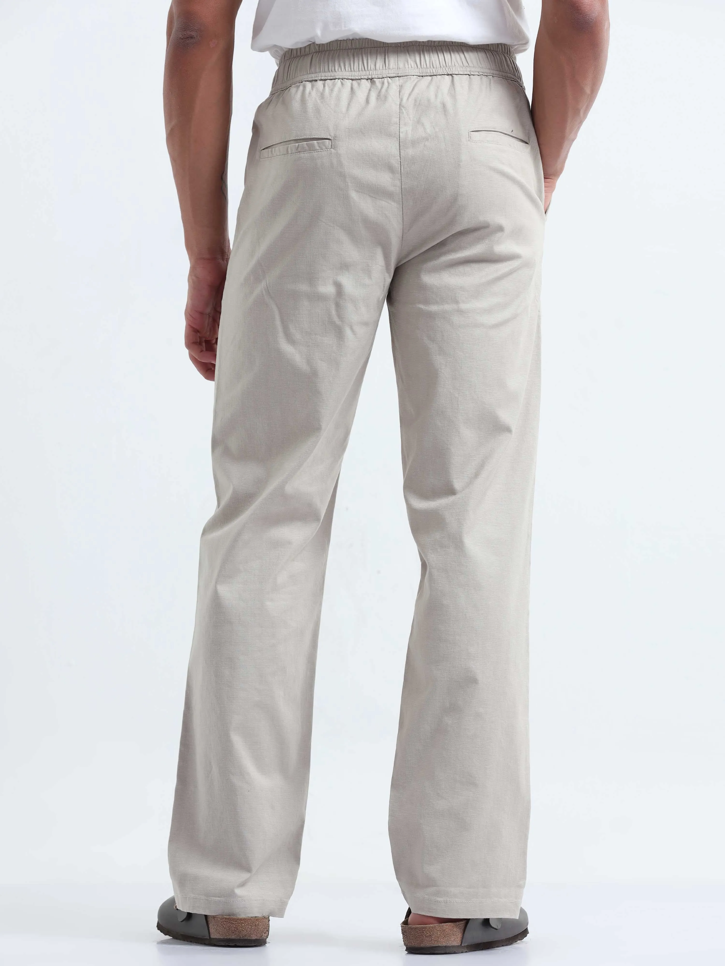 Verve Structural Beige Relaxed Pants