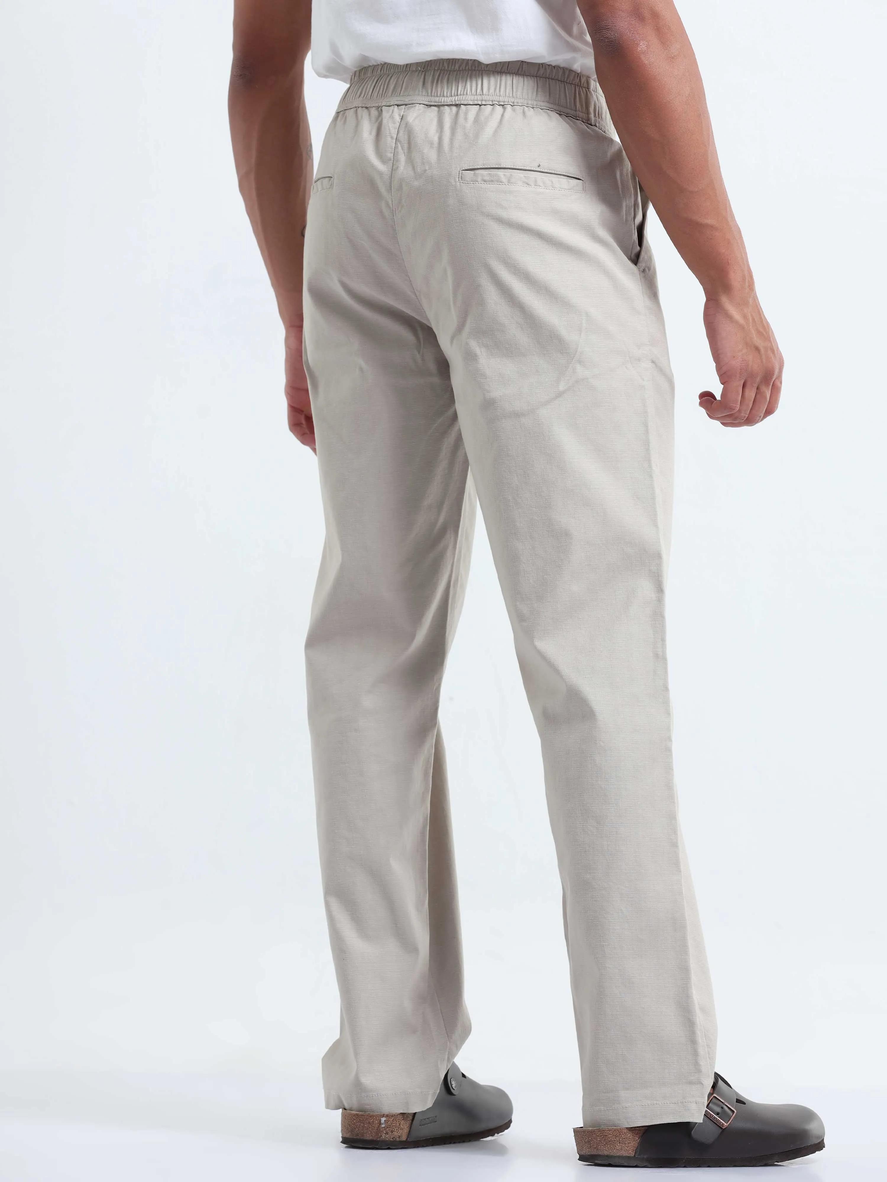 Verve Structural Beige Relaxed Pants