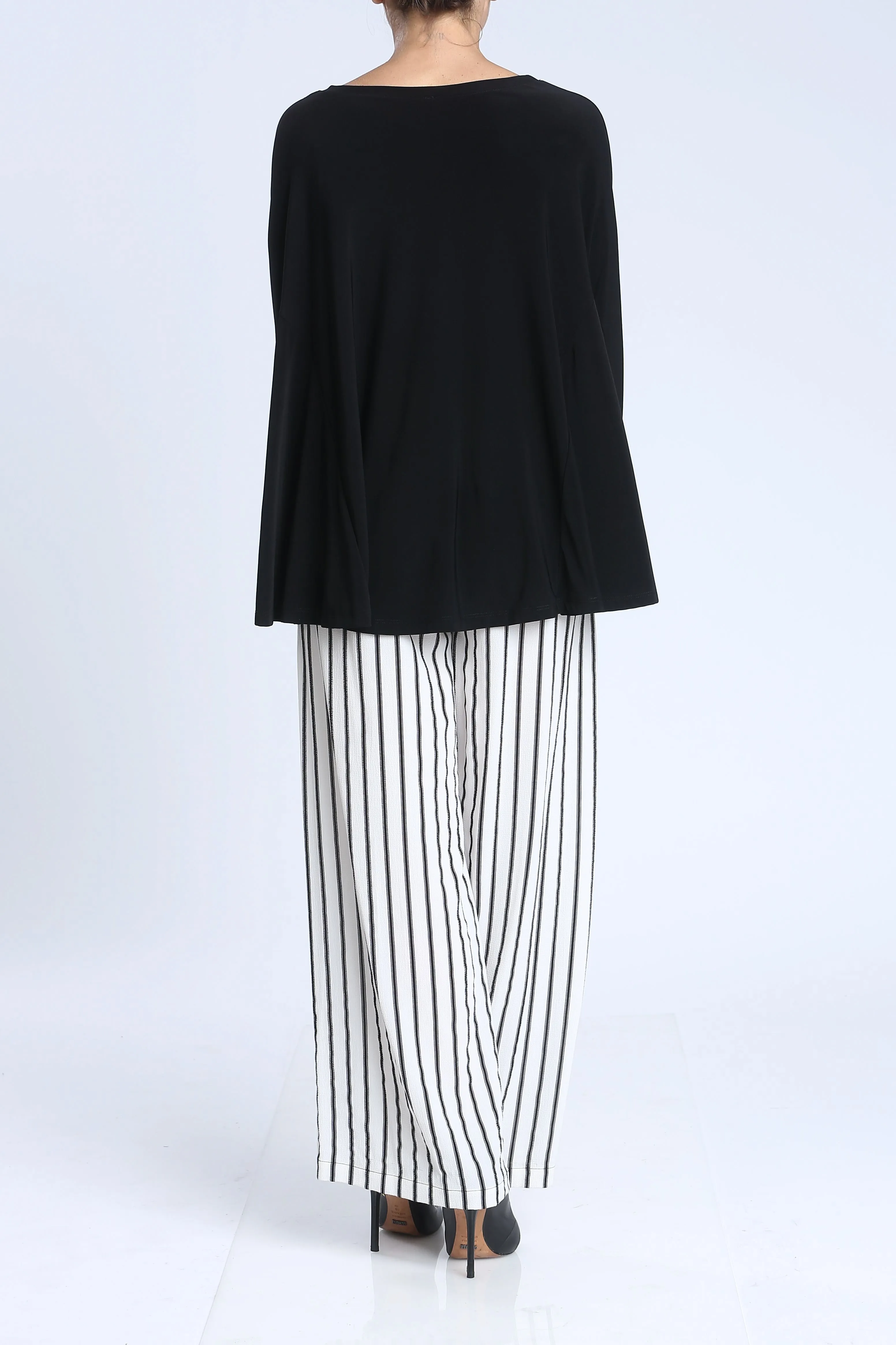 White Stripe Wide Leg Pants