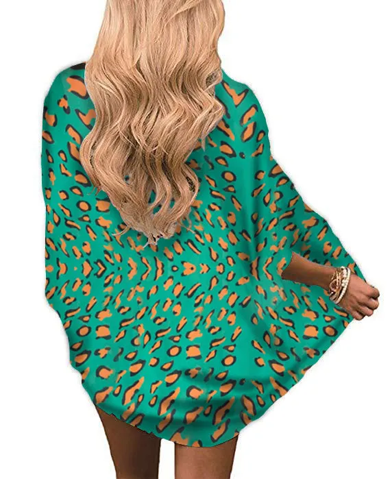 Women Floral Cardigans Chiffon Casual Loose Open Front Cover Ups Tops