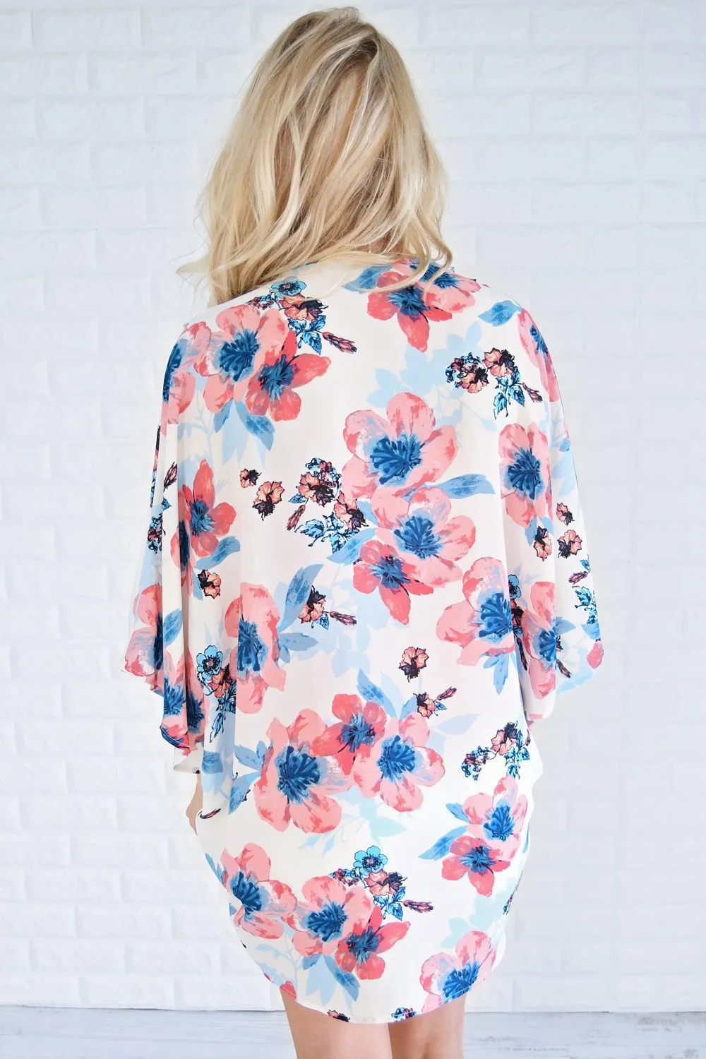 Women Floral Cardigans Chiffon Casual Loose Open Front Cover Ups Tops