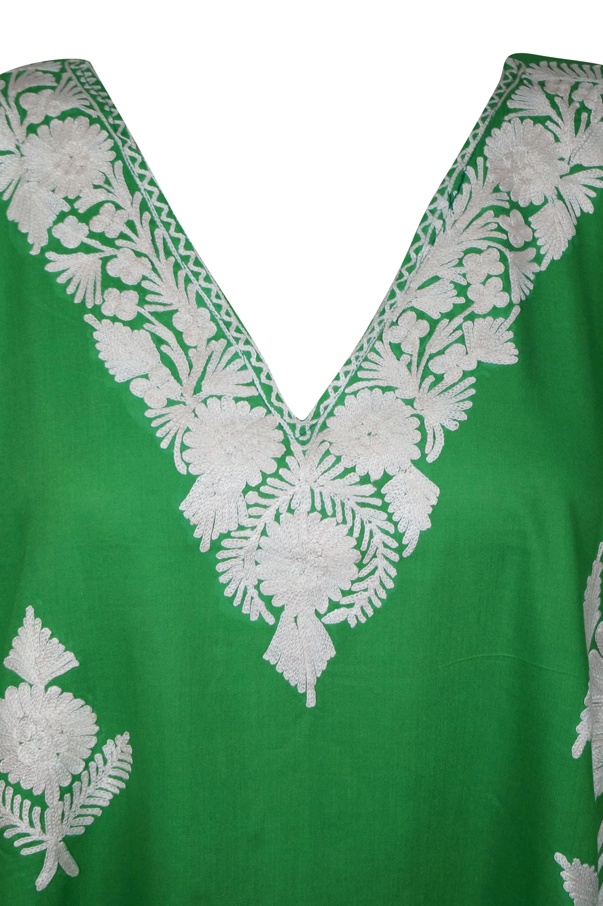 Womens Travel Kaftan, Seafoam Green Loose Caftan Dresses, L-4XL