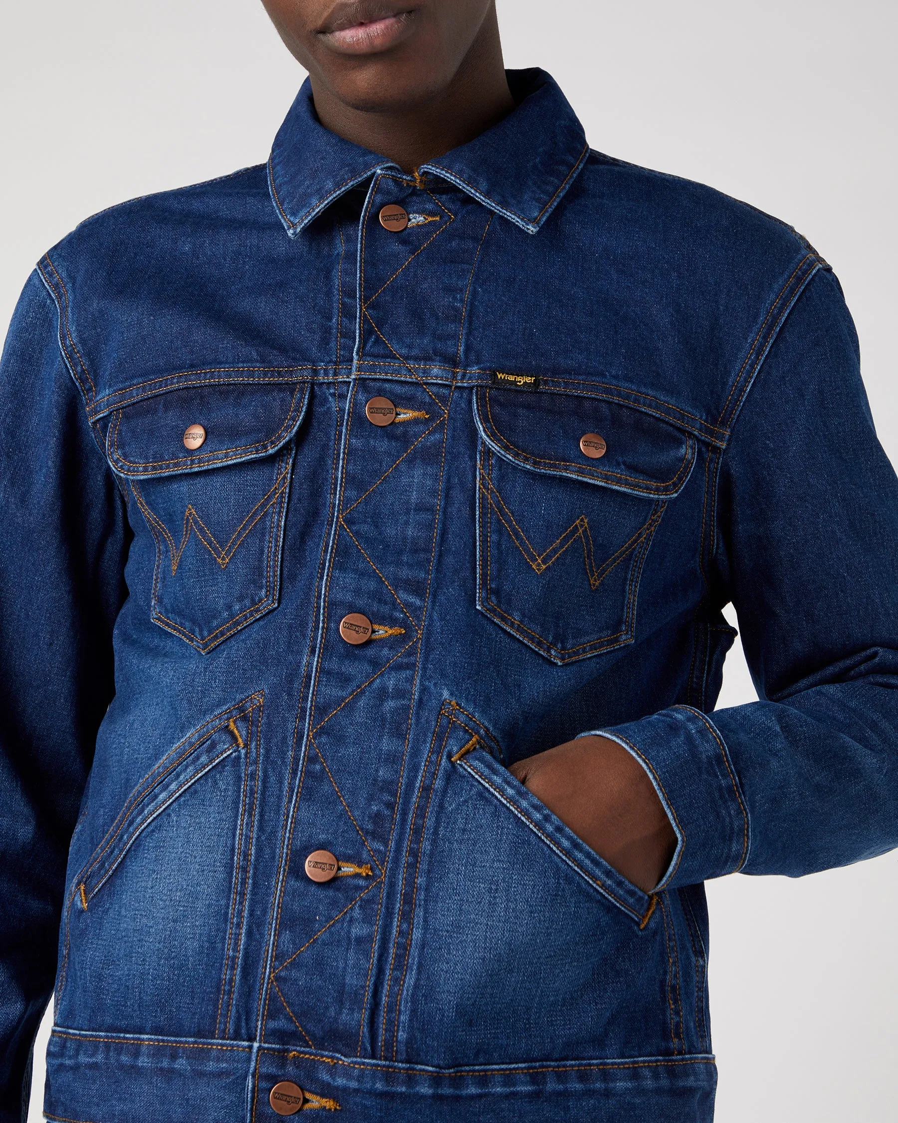 Wrangler Icons 124MJ Western Denim Jacket - Far Away