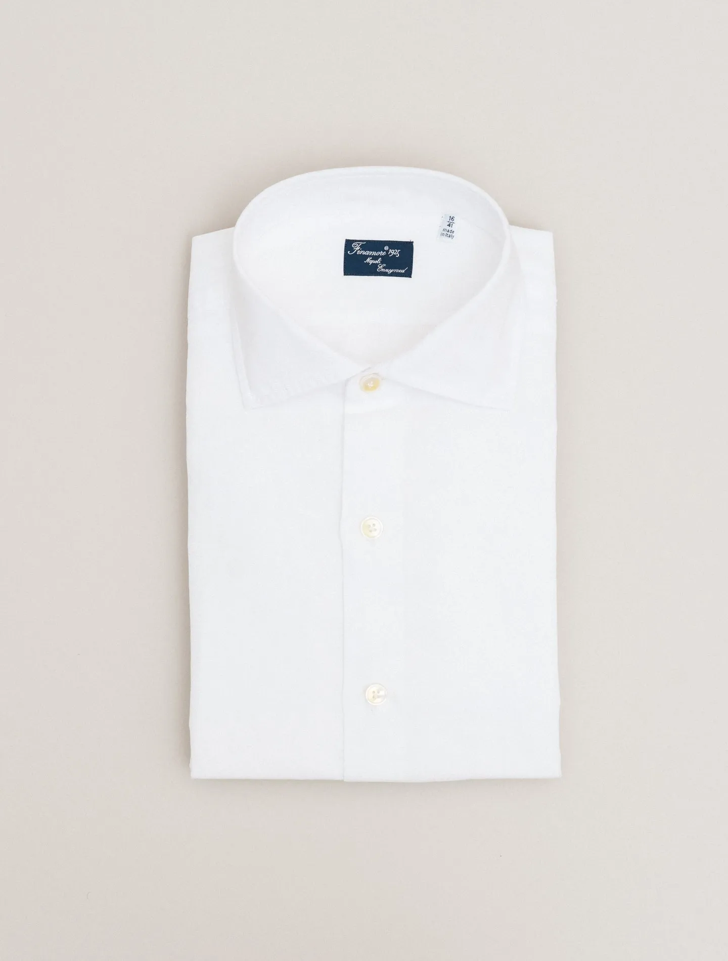 Zante Enzyme Cotton Linen Shirt White